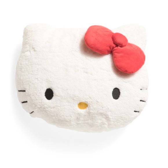 Hello Kitty White and Red Sherpa Stuffed Animal Plush Pillow - Picture 1 of 7